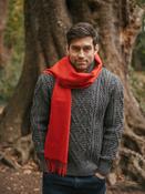 100% Cashmere Scarf Red Tartan - Red Earth / One Size image