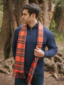 100% Cashmere Scarf Red Tartan - Red Tartan Mix / One Size image