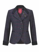 JACK MURPHY TWEED BLAZER NAVY HERRINGBONE image