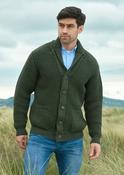 Men's ribbed cardigan Army Green - XXL / Army Green