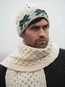 Unisex Aran Hat with Shamrocks image