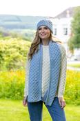 Irish Aran Hat - Sky Blue image