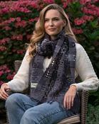 Suantrai of Ireland Open Weave Irish scarf - Charcoal image