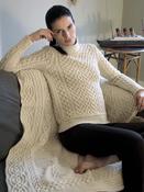 Super Soft High Neck Cable Knit Sweater - Natural / XS image