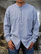 Traditional Grandfather Shirt Navy White - XL image