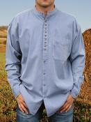 Traditional Grandfather Shirt Blue - L image