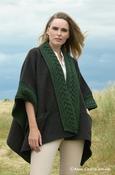 Ladies Tweed Cape Green - Small - Medium