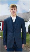 Mens Tweed Sports Jacket Blue - Chest 52 inches image