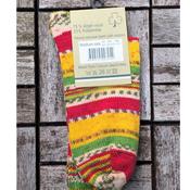 Ladies Fair Isle Socks Yellow/Red image