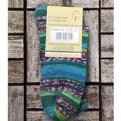 Ladies Fair Isle Socks Blue/Purple image