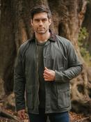 Mens Classic Wax Jacket - Olive - Olive / XL