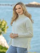 Merino Wool &amp; Cashmere High Neck Sweater Royal White image