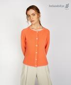 Wool and Cashmere Killiney Cardigan Coral - S image