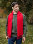 Wool and Cashmere Unisex Scarf Red - Red / One Size image