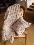 Two Tone Plated Aran Throw X4349 - Beige1 / 50'' x 60'' image