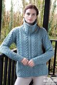 Double Collar Cardigan Mermaid Blue - XL