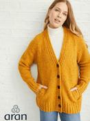 Ladies Donegal Cardigan Yellow - XL