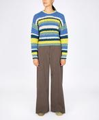 Multi-Coloured Wool and Cashmere Sweater Marine - XXL image