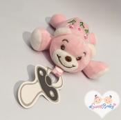 Pink Teddy Soother Holder/Toy image
