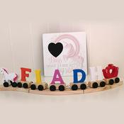Personalised Wooden Train - Unicorn &amp;amp; Princess Carriage