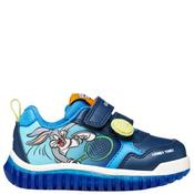 Geox Kids Looney Tunes Lights Trainer - Navy Blue image