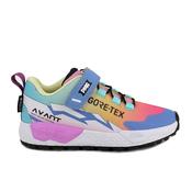 Gore-tex sneakers for girls sky blue and fuchsia with velcro image