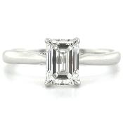 Blake - 14ct White Gold 1ct Emerald Cut Laboratory Grown Diamond Engagement Ring image