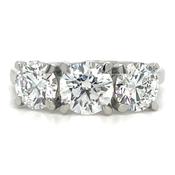 Louisa - Platinum Laboratory Grown 2.56ct Three Stone Diamond Ring image