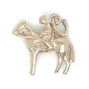 Vintage 9ct Yellow Gold Horse And Jockey Pendant image
