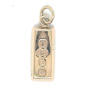 Vintage 9ct Yellow Gold Ingot Pendant image
