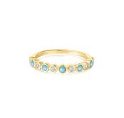 Ania Haie Gold Bezel Laboratory Created Turquoise Ring