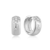 Ania Haie Silver Sparkle Chubby Hoop Earrings image