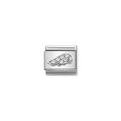 Composable Classic SYMBOLS in stainless steel , enamel and 925 sterling silver White Wing image