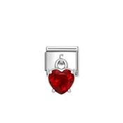 COMPOSABLE CLASSIC CHARMS steel and 925 sterling silver RED HEART