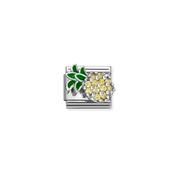 Composable Classic SYMBOLS steel, enamel and sterling silver CZ Yellow Pineapple image