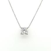 18ct White Gold 1.01ct  Laboratory Grown Round Diamond Pendant image