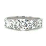 Platinum Tapered Five Stone 1.40ct Laboratory Grown Diamond Eternity Ring image
