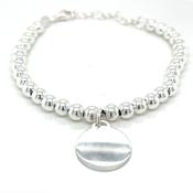 Sterling Silver Ball &amp; Disc Bracelet