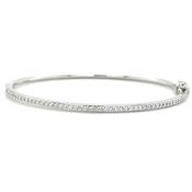 14ct White Gold 0.60ct Laboratory Grown Diamond Bangle