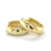 Golden Chunky Polished Hoop Earrings