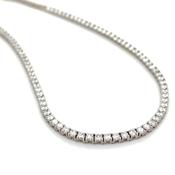 14ct White Gold 3.32-3.35ct Laboratory Grown Diamond Tennis Necklace