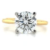 Ava - 18ct Yellow Gold 2ct Laboratory Grown Round Diamond Solitaire Engagement Ring image