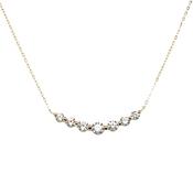 9ct Yellow Gold Seven Stone Cz Necklace