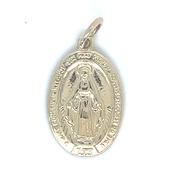 Vintage 9ct Yellow Gold Miraculous Medal Pendant image