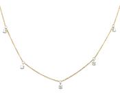 9ct Yellow Gold Earth Grown 0.16ct Five Diamond Pendant