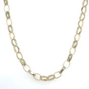 Vintage 9ct Yellow Gold Oval Belcher Link 24” Necklace image
