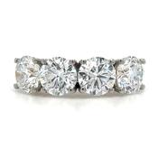 18ct Yellow Gold Laboratory Grown 4ct Round Brilliant Four Stone Diamond Ring image