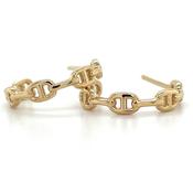 9ct Yellow Gold Mariner Link Hoop Earrings image