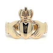 Vintage 9ct Yellow Gold Claddagh Ring image