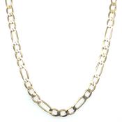 Vintage 9ct Yellow Gold 3 To 1 Figaro 18” Necklace image